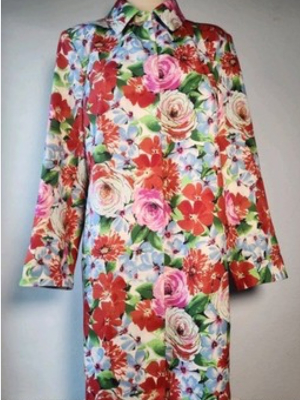 NWT FRANCES VALENTINE BALMACAAN JACKET IN ROSE GARDEN, SIZE SMALL